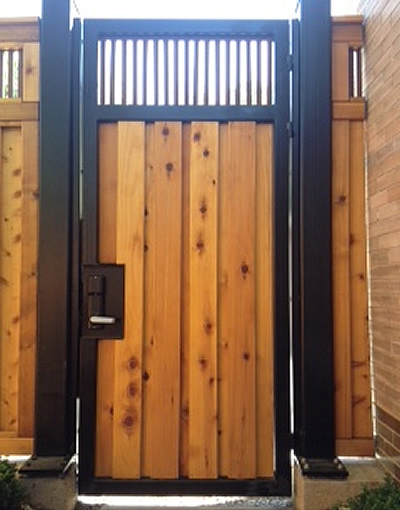 wood and iron gates