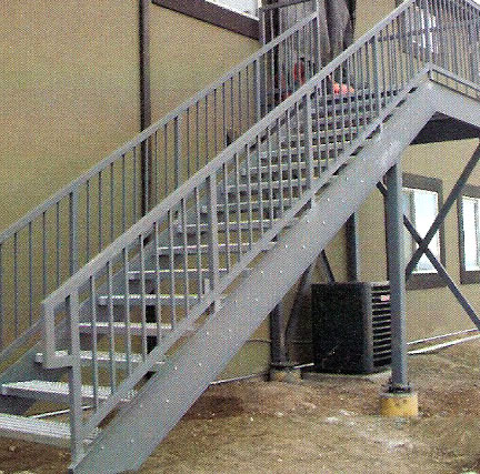 iron stairs and railings
