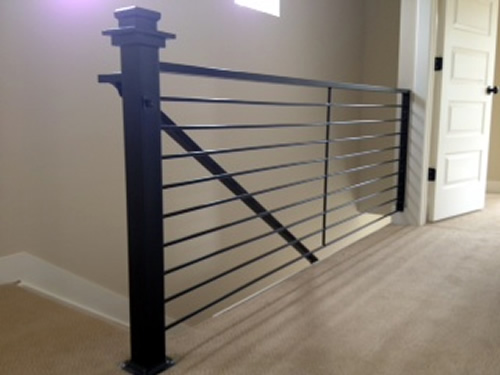 contemporary iron railings