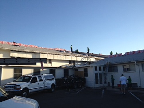 commercial roof work